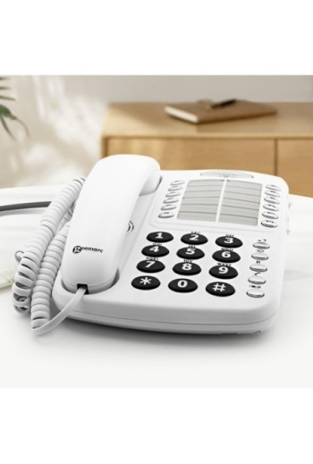Telefono da fisso per senior amplificato con suoneria potente – Geemarc CL1100