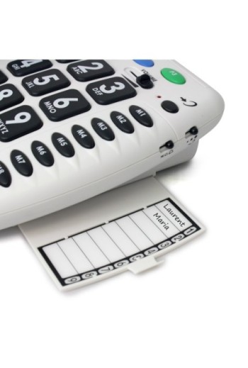 Telefono da parete amplificato per anziani - suoneria potente + tasti SOS - Geemarc