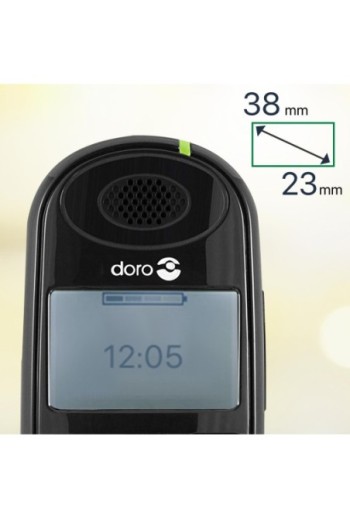 Telefono cordless DECT per senior Doro PhoneEasy 100W amplificatore audio e compatibile con apparecchi acustici - nero