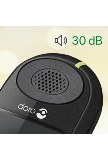 Telefono cordless DECT per senior Doro PhoneEasy 100W amplificatore audio e compatibile con apparecchi acustici - nero