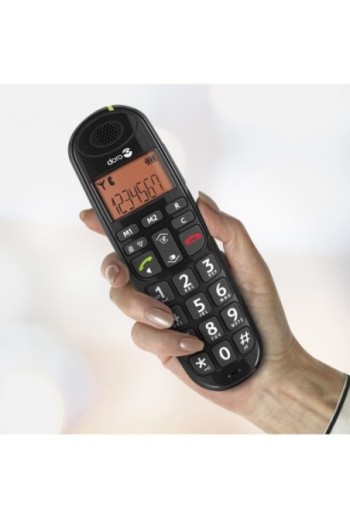 Telefono cordless DECT per senior Doro PhoneEasy 100W amplificatore audio e compatibile con apparecchi acustici - nero