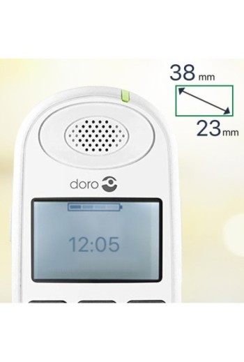 Set di telefoni DECT per senior Doro PhoneEasy 100W Duo con tasti grandi e suono amplificato - bianco