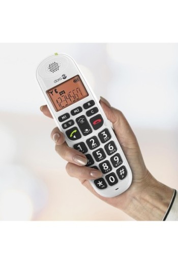 Set di telefoni DECT per senior Doro PhoneEasy 100W Duo con tasti grandi e suono amplificato - bianco