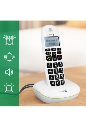 Set di telefoni DECT per senior Doro PhoneEasy 100W Duo con tasti grandi e suono amplificato - bianco
