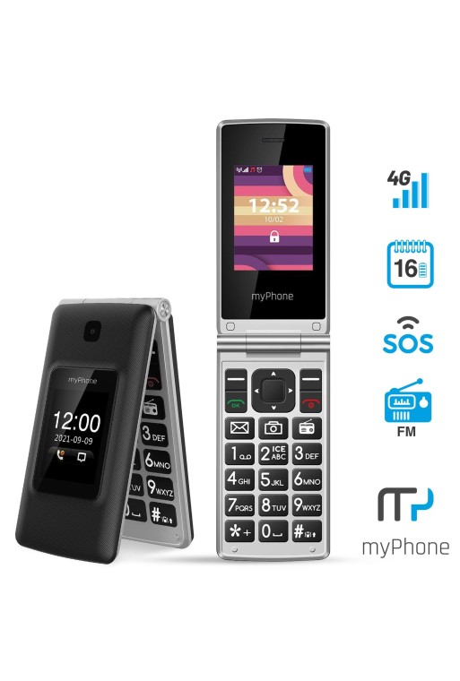Telefono myPhone TANGO 4G LTE connessione 4G LTE autonomia elevata radio FM luce LED e tasto SOS