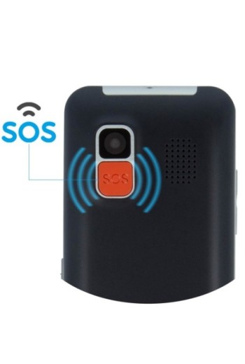 Telefono per senior myPhone Halo con interfaccia semplice Bluetooth e tasto SOS - Nero
