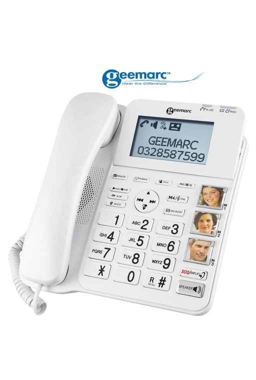 Telefono Senior Amplificato 50dB con Grandi Tasti - Geemarc CL595