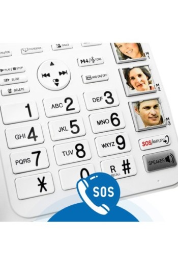 Telefono Senior Amplificato 50dB con Grandi Tasti - Geemarc CL595