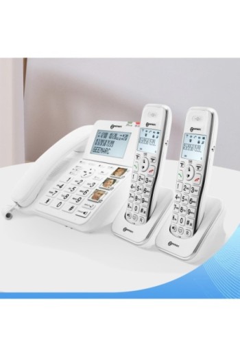Telefono fisso amplificato per senior + 2 cordless Geemarc AmpliDECT Combi 295-2