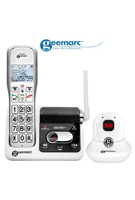Telefono cordless senior + medaglione SOS - Geemarc AmpliDect 595 SOS Pro