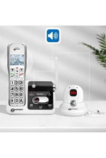 Telefono cordless senior + medaglione SOS - Geemarc AmpliDect 595 SOS Pro