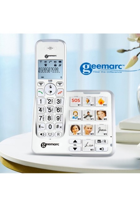 Telefono cordless senior con tasti con foto - Geemarc AmpliDect 295 Photo