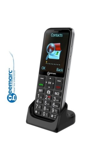 Telefono cellulare per senior - suono amplificato - tasto SOS - Geemarc CL 8600 nero