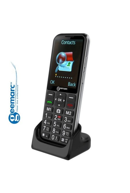 Telefono cellulare per senior - suono amplificato - tasto SOS - Geemarc CL 8600 nero
