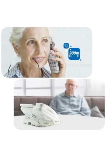 Telefono Geemarc AmpliDect Combi 595 - base cablata con tasti grandi + cordless