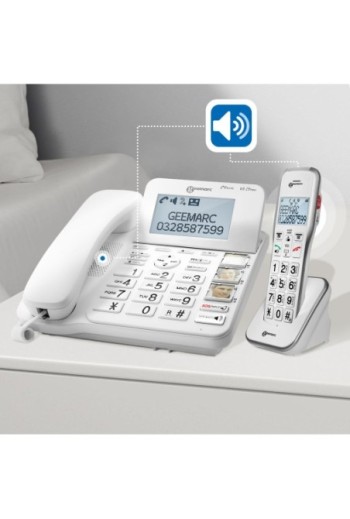 Telefono Geemarc AmpliDect Combi 595 - base cablata con tasti grandi + cordless