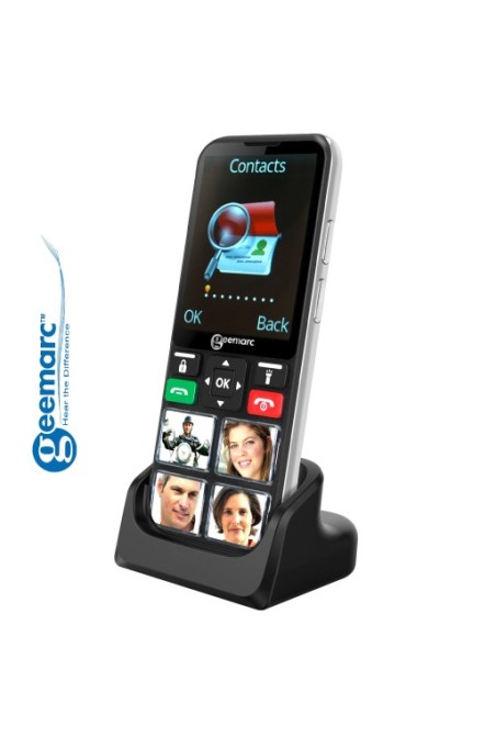 Telefono cellulare senior amplificato - tasto SOS - memorie fotografiche 6 GeemarcCL8000 nero