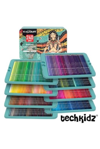 Giocattolo per bambini Scatola di matite colorate Ultimate Multicolore Techkidz
