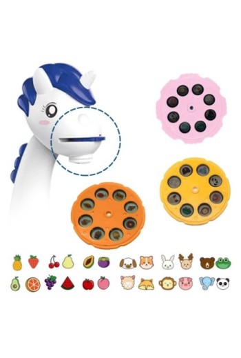 Tavolo da disegno con faretto a unicorno per bambini - Maxlife blu