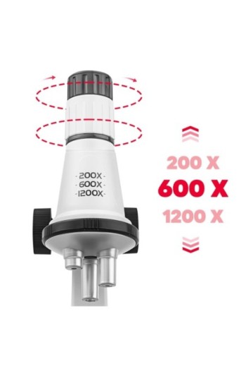 Microscopio per bambini con zoom 1200x - gioco didattico - Maxlife