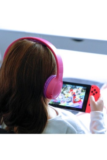 Cuffie Bluetooth 5.1 per bambini con microfono 8 ore di autonomia Akashi - rosa / viola
