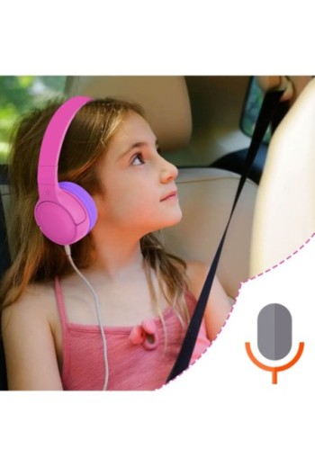 Cuffie Bluetooth 5.1 per bambini con microfono 8 ore di autonomia Akashi - rosa / viola