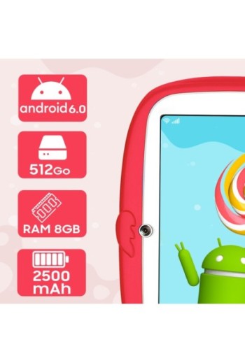 Tablet iCute 7" - Design Kawaii Rosa Techkidz