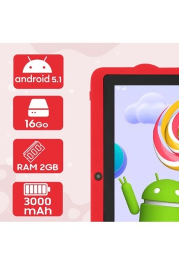 Tablet Scimmia 7 pollici Rosso Techkidz