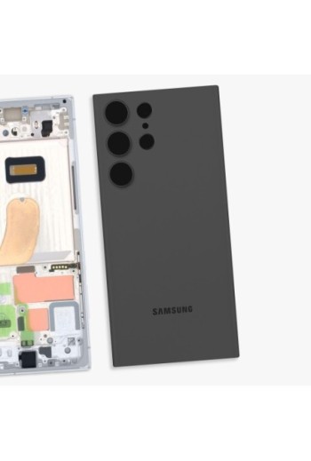 Vetro posteriore con lente inclusa originale Samsung per Samsung Galaxy S23 Ultra - phantom black