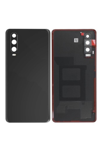 Copribatteria di ricambio per Huawei P30 con lente di protezione per la fotocamera - nero