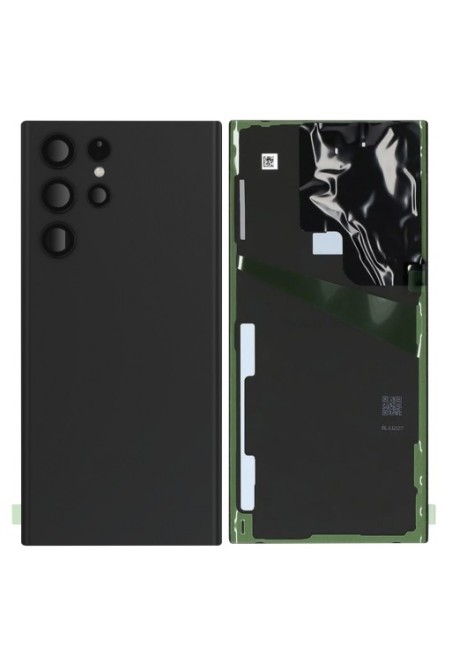 Copribatteria di ricambio per Samsung Galaxy S22 Ultra con lente di protezione per la fotocamera - nero