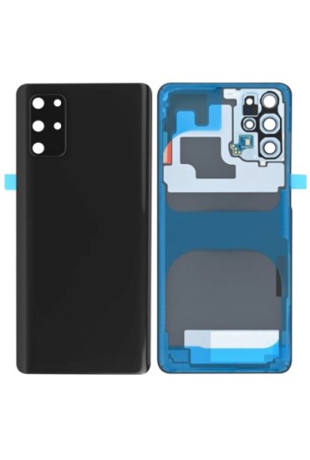 Copribatteria di ricambio per Samsung Galaxy S20 Plus con lente di protezione per la fotocamera - nero