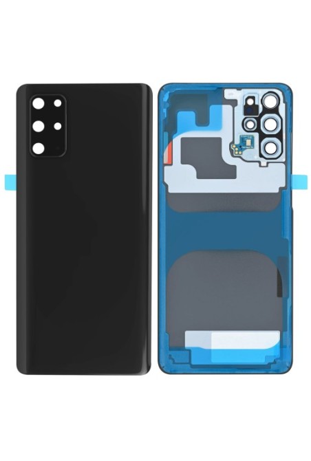 Copribatteria di ricambio per Samsung Galaxy S20 Plus con lente di protezione per la fotocamera - nero