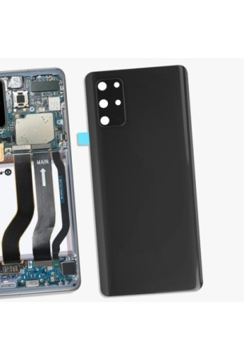 Copribatteria di ricambio per Samsung Galaxy S20 Plus con lente di protezione per la fotocamera - nero