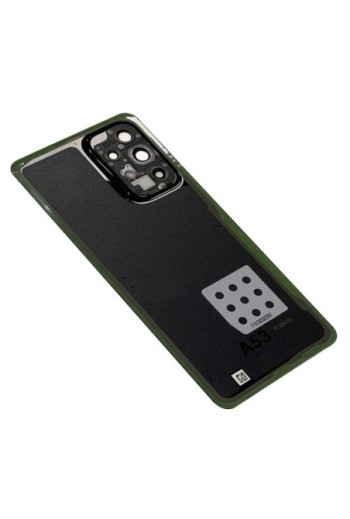 Copribatteria di ricambio per Samsung Galaxy A53 5G con lente di protezione per la fotocamera - nero