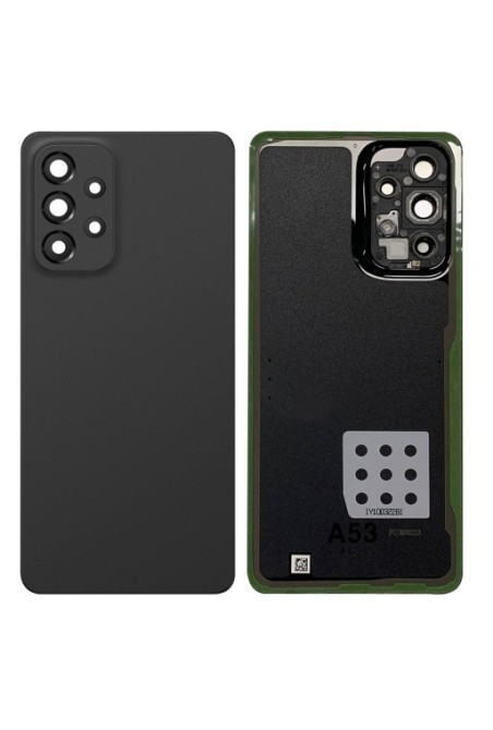 Copribatteria di ricambio per Samsung Galaxy A33 5G con lente di protezione per la fotocamera - nero