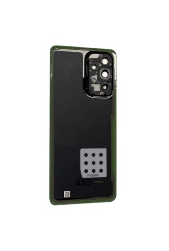 Copribatteria di ricambio per Samsung Galaxy A33 5G con lente di protezione per la fotocamera - nero