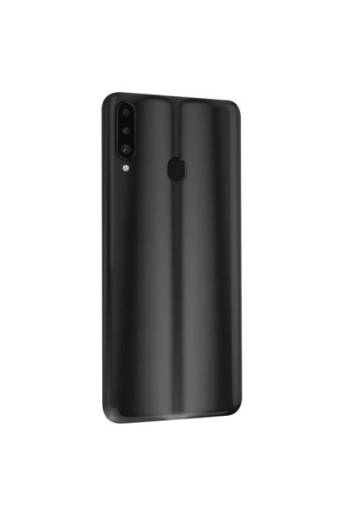 Copribatteria di ricambio per Samsung Galaxy A20s con lente di protezione per la fotocamera - nero