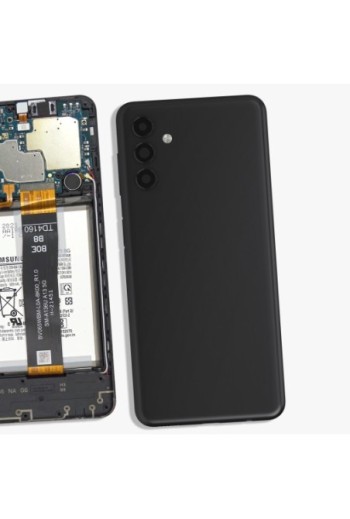 Copribatteria di ricambio per Samsung Galaxy A13 4G con lente di protezione per la fotocamera - nero