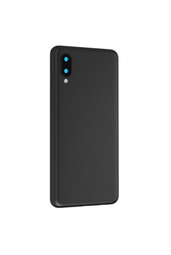 Copribatteria di ricambio per Samsung Galaxy A02 con lente di protezione per la fotocamera - nero