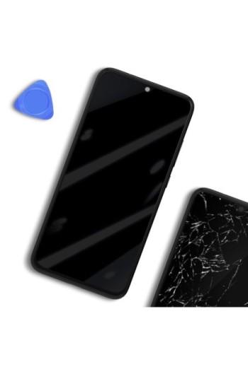 Schermo LCD completo originale Xiaomi Redmi 10C + frame graphite gray (Service Pack)