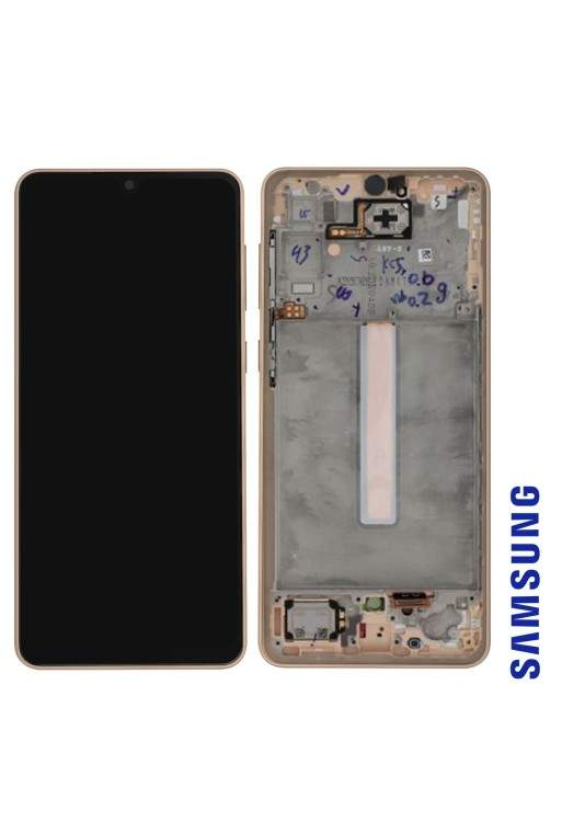 Schermo per Samsung Galaxy A33 5G Originale Samsung Blocco Completo: LCD + Vetro Touch - Awesome Peach