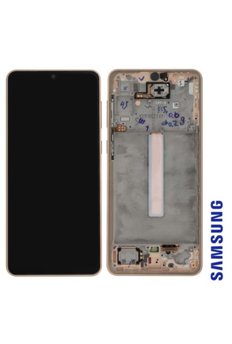 Schermo per Samsung Galaxy A33 5G Originale Samsung Blocco Completo: LCD + Vetro Touch - Awesome Peach
