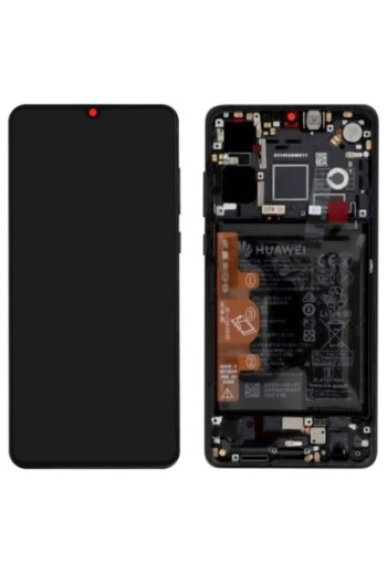 Schermo LCD originale Huawei P30 nero con touchscreen e batteria da 3650mAh