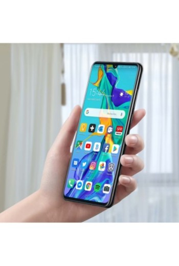 Schermo LCD originale Huawei P30 nero con touchscreen e batteria da 3650mAh