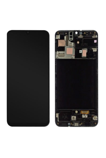 Schermo per Samsung Galaxy A50 LCD + Vetro Touch Escluso Frame 100% Compatibile - Nero
