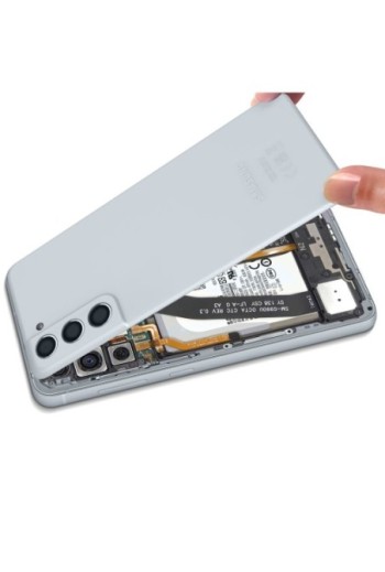Copribatteria Originale per Samsung Galaxy S21 FE con Lente Protezione Fotocamera - White