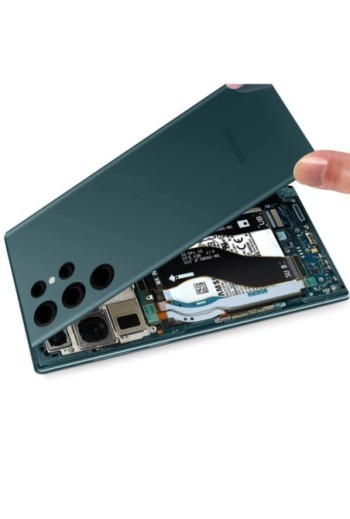 Copribatteria Originale per Samsung Galaxy S22 Ultra Samsung Service Pack - Green