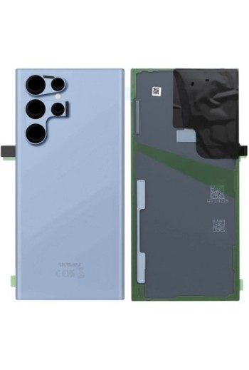 Vetro posteriore compatibile per Samsung Galaxy S22 Ultra - azzurro