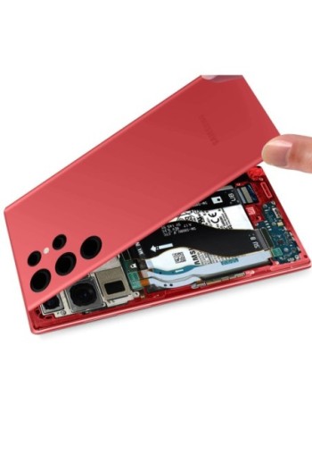 Copribatteria Originale per Samsung Galaxy S22 Ultra Samsung Service Pack - Red